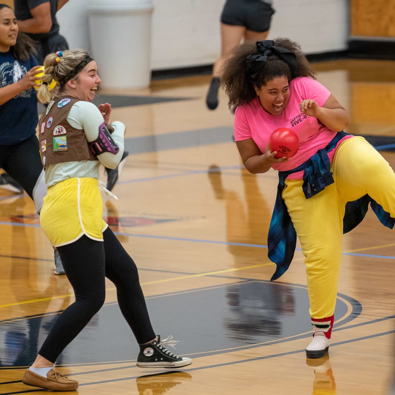 people playing dodgeball