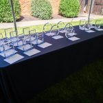Awards and recognition plaques displayed for Bushnell University employee appreciation event
