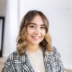 Professional headshot of female student in business casual clothes