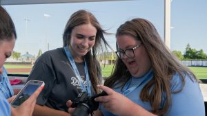 Digital marketing student interning as social media content creator for local sports team