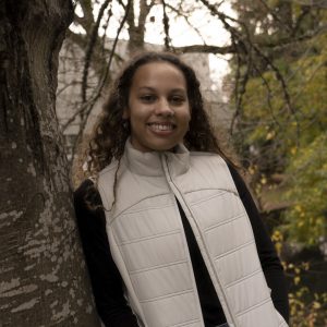 Female student headshot outside during winter while wearing a jacket