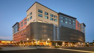 exterior shot of hotel building