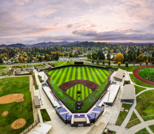 Aerial view of Bushnell Baseball stadium.