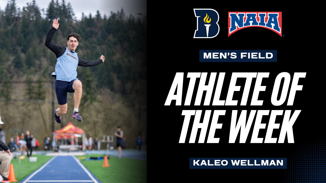 Graphic recognizing Bushnell track and field athlete Kaleo Wellman as NAIA Men's Field Athlete of the Week. Rating: ⭐⭐⭐⭐⭐ Very descriptive and SEO-friendly for athletics news. Overall, your filenames continue to follow good SEO practices: lowercase hyphenated descriptive no unnecessary dates or camera filenames includes "bushnell" when appropriate uses names for people when they are the subject of the image That consistency will serve your media library well as it grows.