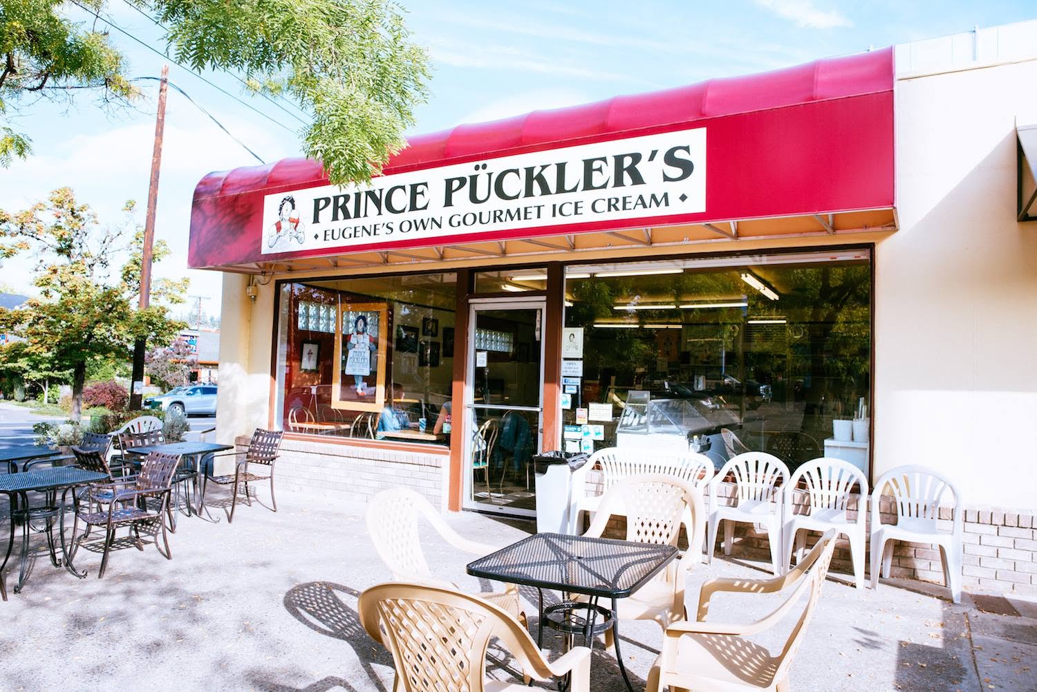 Prince Pückler's Ice Cream shop in Eugene, Oregon.