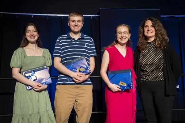 Students on stage